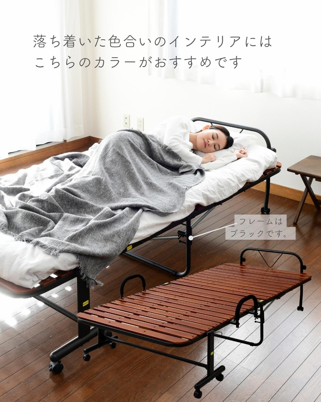 【10％オフクーポン対象】すのこベッド 折りたたみ シングル 布団が干せる きしみにくいパイン材 YSFB-1S 山善 YAMAZEN
